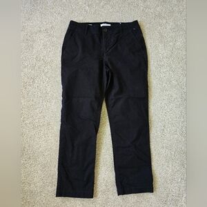 LOFT The Monroe Slim Black Chinos Pants Sz 6